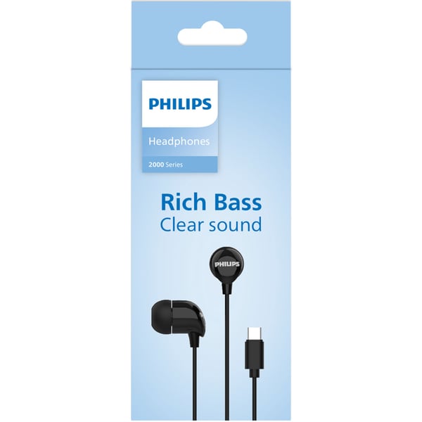 Philips Hörlurar In-Ear Kabel Fjärrkontroll Svart