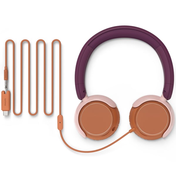 Philips Hörlurar On-Ear Barn Volymbegränsning 85dB Kabel Magentalila