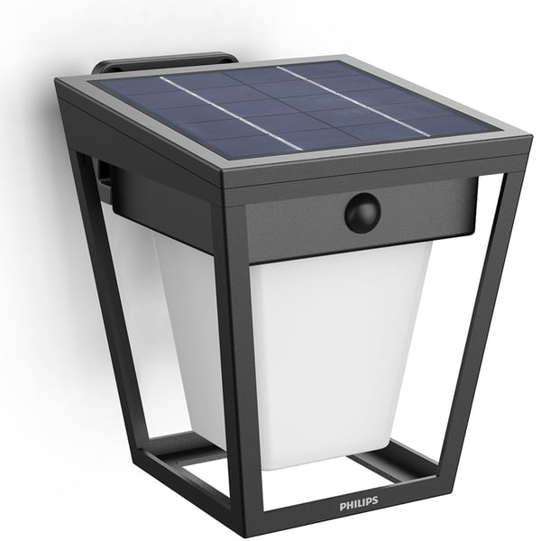 Philips Nissa Vägglampa Solcell LED 250/20lm Svart