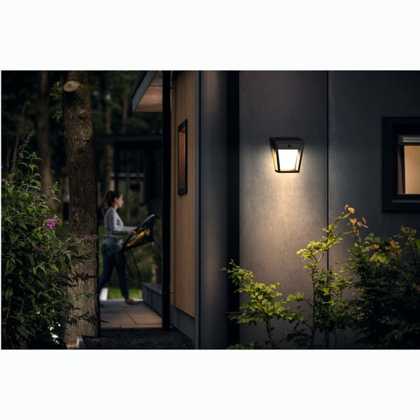 Philips Nissa Vägglampa Solcell LED 250/20lm Svart