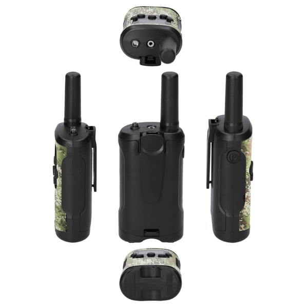 Alecto Walkie-Talkie-sett | 2 håndsett | Opp til 7 km | Frekvenskanaler: 8 | PTT / VOX | 24 timers standby | Hodetelefonutgang | Innebygd lommelykt |