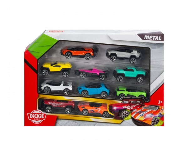 Dickie Toys Die-cast kjøretøy 10-pakning (203332000)