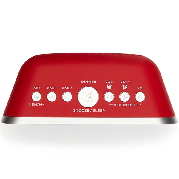 AIWA Klockradio Två alarm USB ladd-uttag Röd