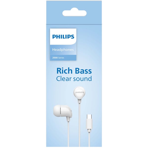 Philips Hörlurar In-Ear Kabel Fjärrkontroll Vit