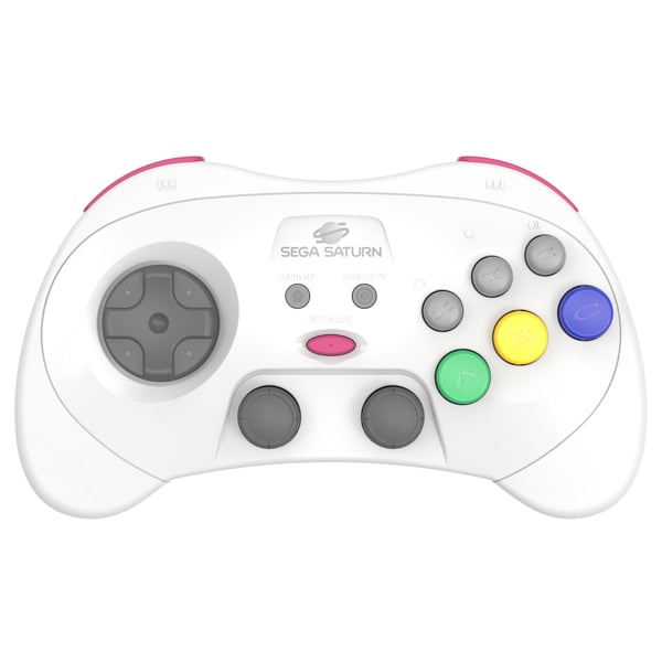 Retro-Bit SEGA Saturn PRO -ohjain - valkoinen