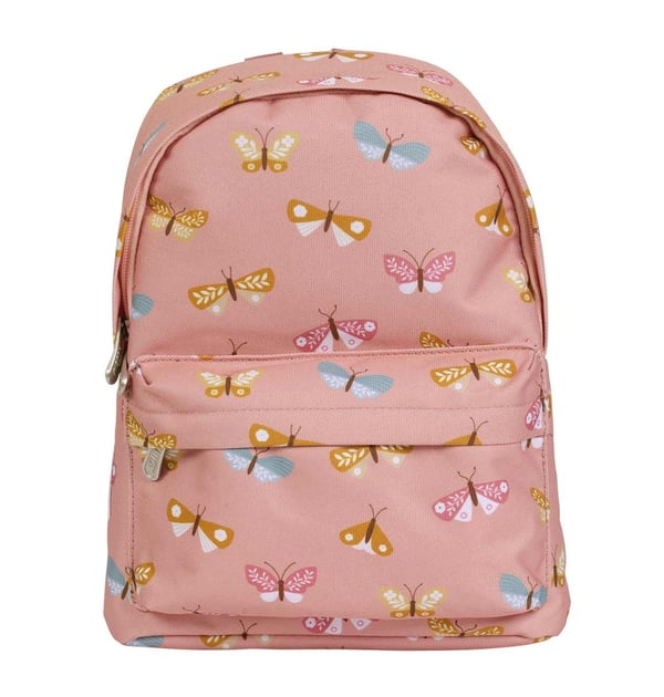 A little lovely company Liten ryggsekk - Butterﬂies - 22 x 30 x 10 cm