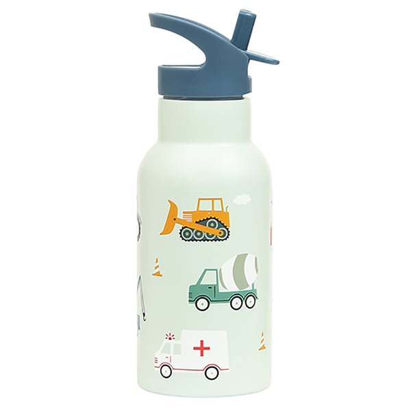 A little lovely company Drikkeflaske i rustfritt stål - Vehicles - 7,3 x 20 x 7,3 cm