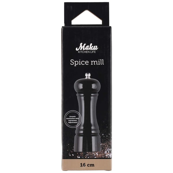 Maku Kryddkvarn svart 16 cm