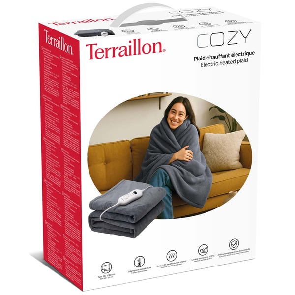 Terraillon Värmefilt Cozy 160x120cm Dark Grey