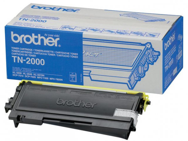Brother TN2000 BK (svart) toner 2500 sider (1 stk.)