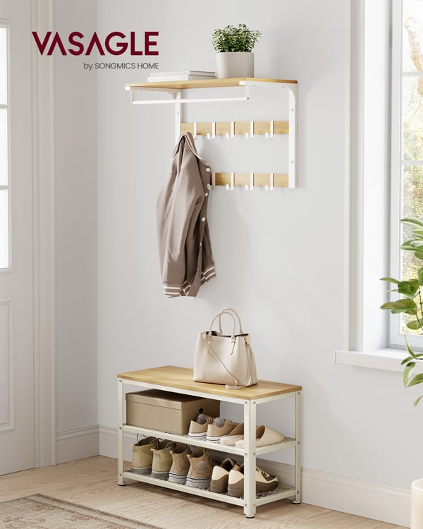 Kenkäteline, 30x73x45 cm, Beige