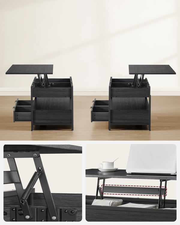 Soffbord, 100x50x48 cm, Grå