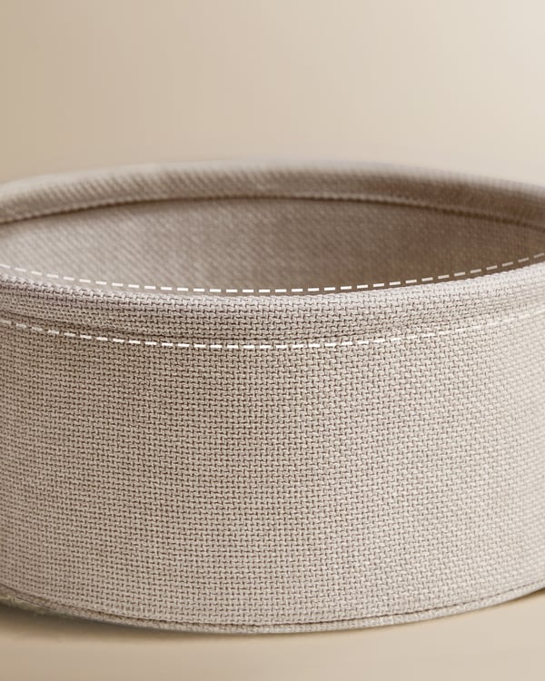 Sidebord, 45x45x51 cm, Hvid, Beige