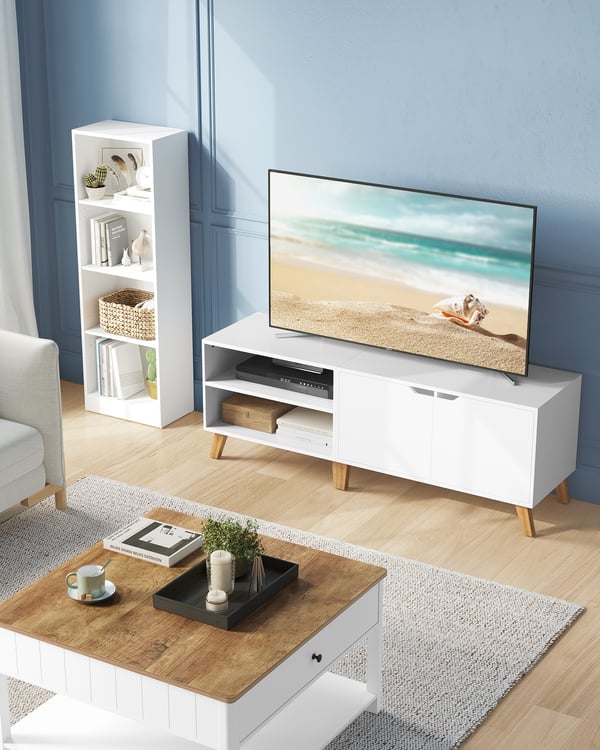 TV-skab, 140x40x45 cm, Hvid