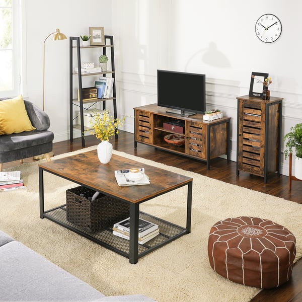 TV-bord, 110x40x50 cm, Brun og Sort
