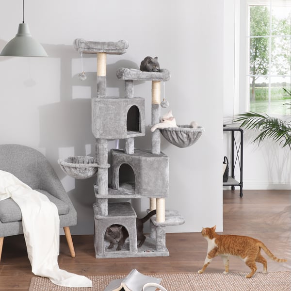 Kattställning, 55x40x164 cm, Grå