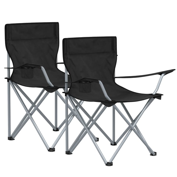 Campingstol, 84x52x81 cm, Svart