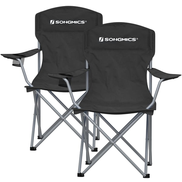 Campingstol, 76x51.5x95.5 cm, Sort