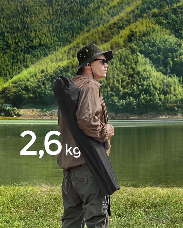 Campingstol, 76x51.5x95.5 cm, Svart