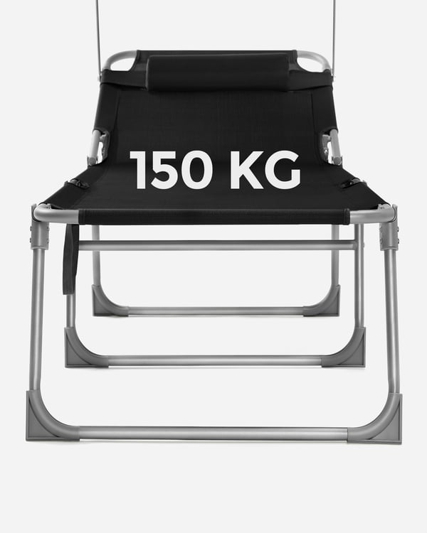 Solstol, 53x193x29,5 cm, Svart