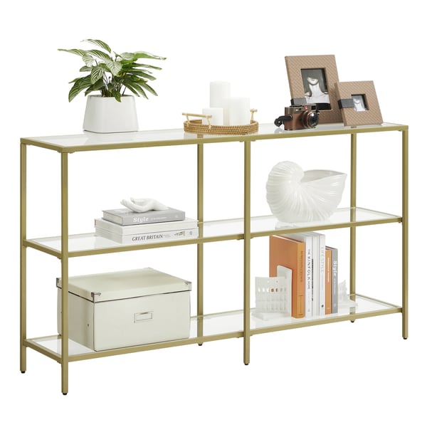 Konsolbord, 130x30x73,3 cm, Guld