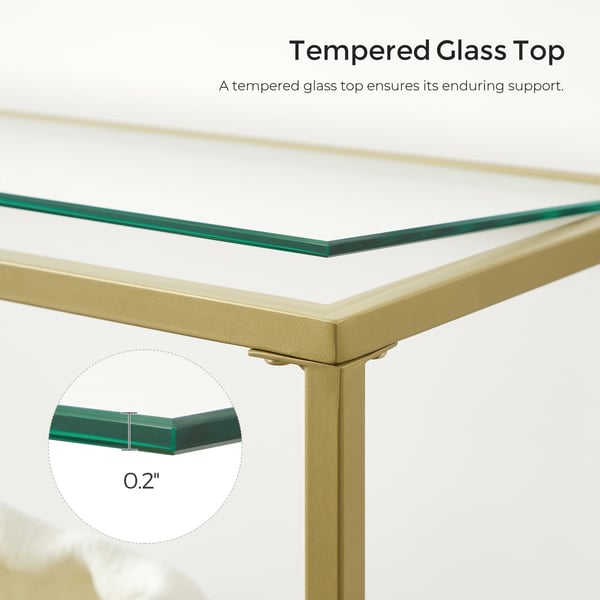 Konsolbord, 130x30x73,3 cm, Guld