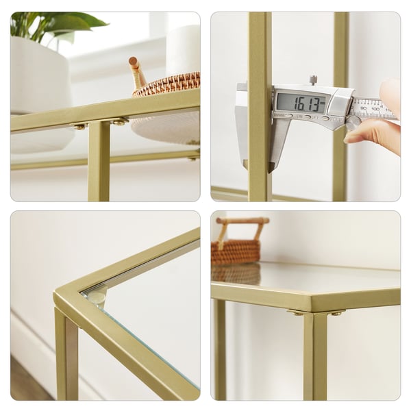 Konsolbord, 130x30x73,3 cm, Guld