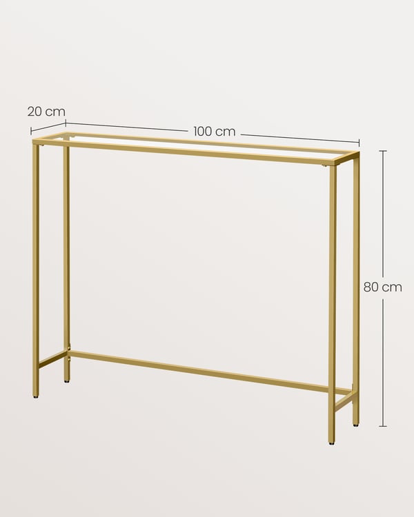 Konsolbord, 20x100x80 cm, Guld