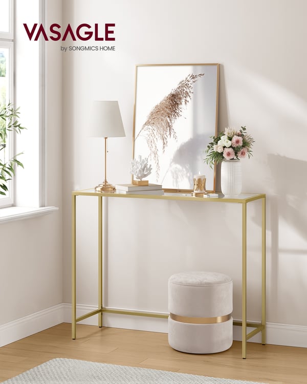 Konsolbord, 100x35x80 cm, Guld