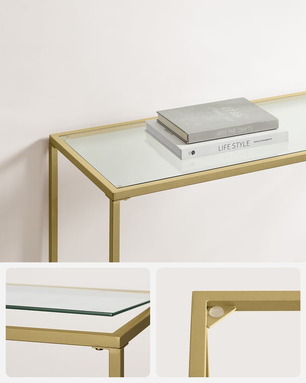 Konsolbord, 100x35x80 cm, Guld