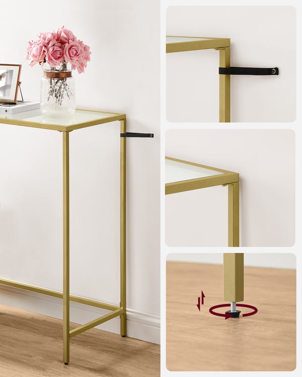 Konsolbord, 100x35x80 cm, Guld