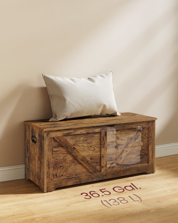 Opbevaringsbænk, 100x40x46 cm, Brun