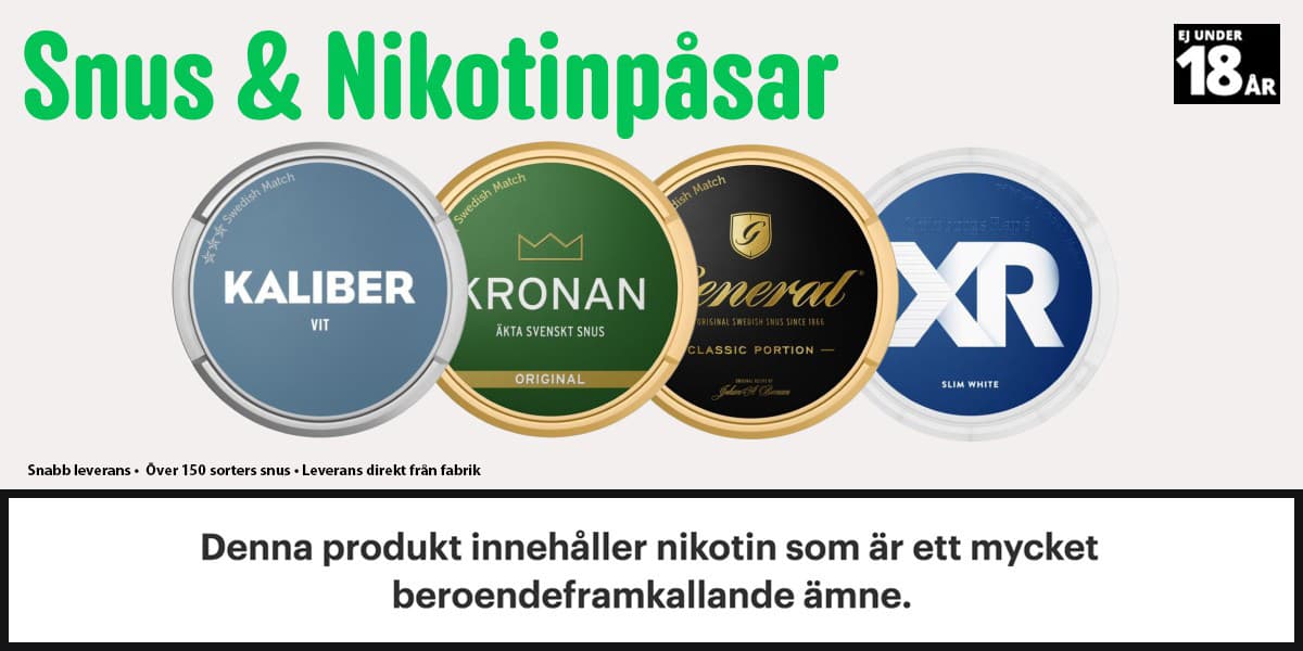 Generell Nikotin & snusbanner