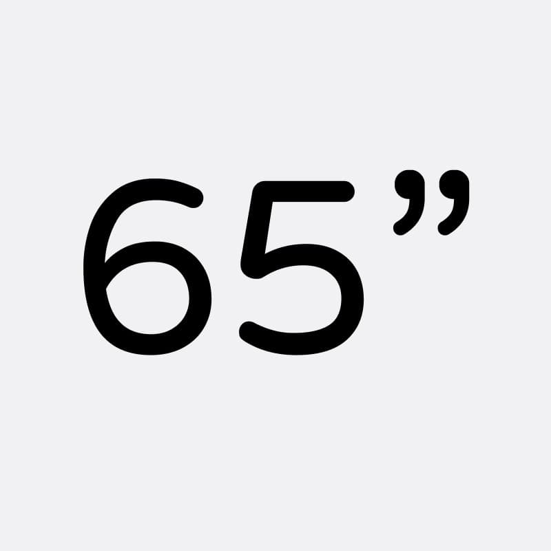65 tuuman TV