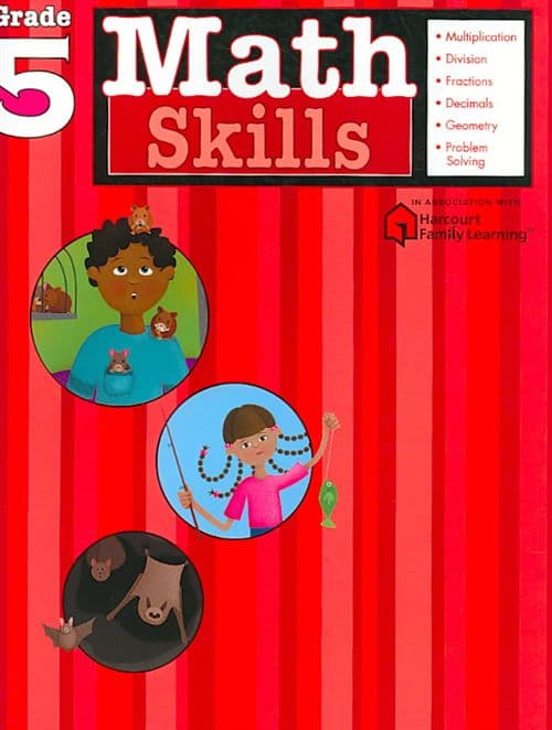 Math Skills: Grade 5 (Flash Kids Harcourt Family Learning)