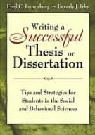 Writing a Successful Thesis or Dissertation