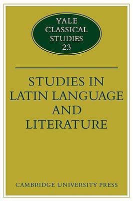 Studies in Latin Language and Literature