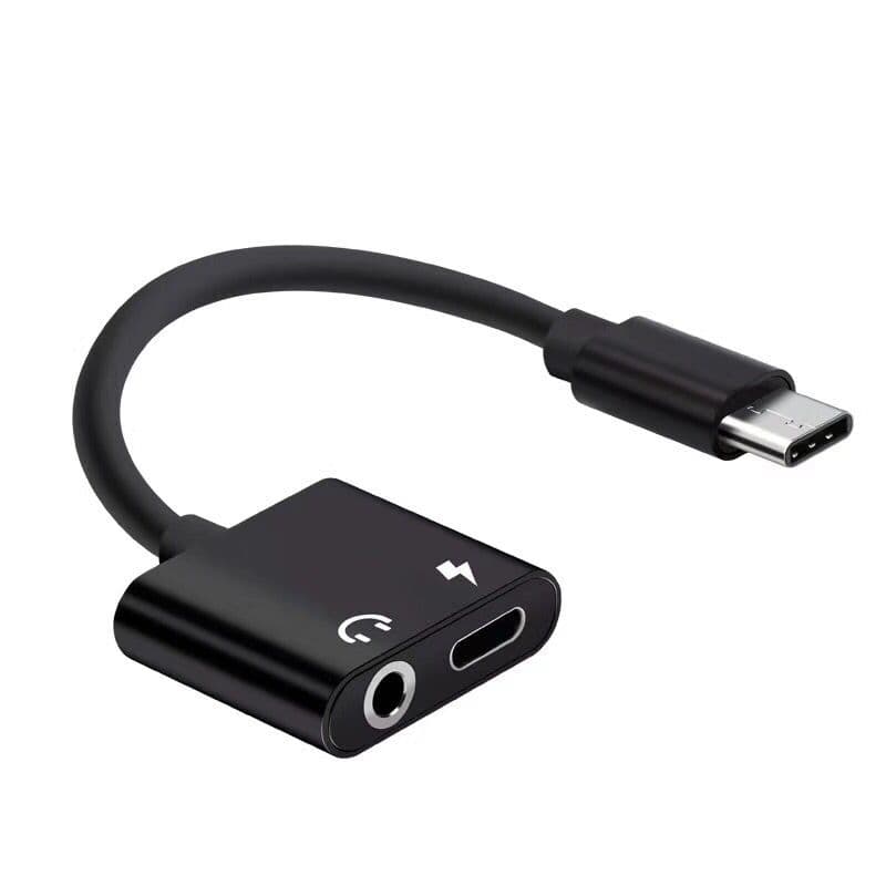 USB-C till 3,5 mm Audio Adapter och USB-C-laddare 2-in-1