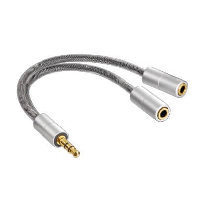HAMA Kabel 3,5mm-2x3,5mm 0,15m 0,15m