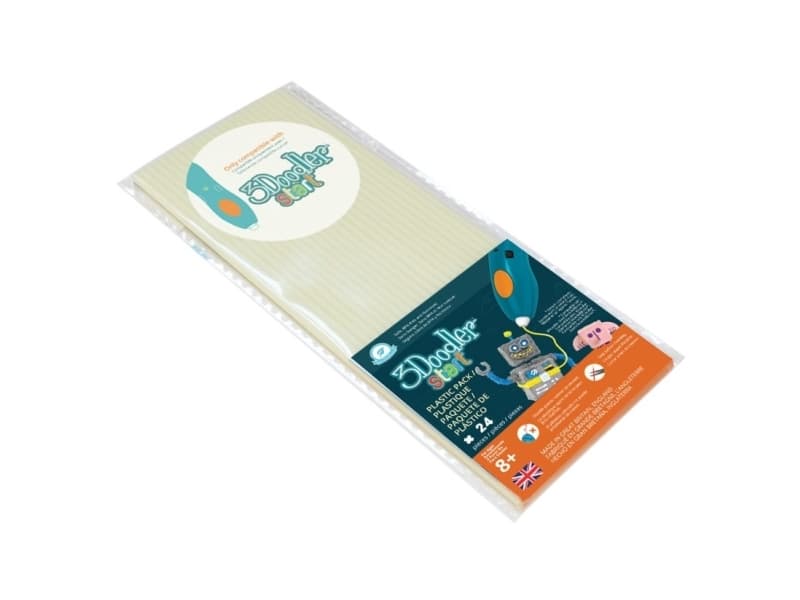 3Doodler ECO-09, Polylaktidsyra (PLA), Vit, 3Doodler, 2,5 mm, 1,5 cm, 24 styck