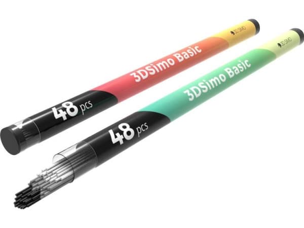 3D Simo PCL 2 Filament-pakke 50 g Hvid, Grå, Sort