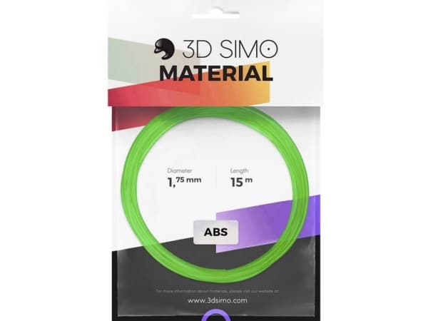 3D Simo 3Dsimo ABS Transparent grün, lila & gelb Filament-pakke ABS-plast 1.75 mm 120 g Grøn (transparent), Gul (transparent), Lilla