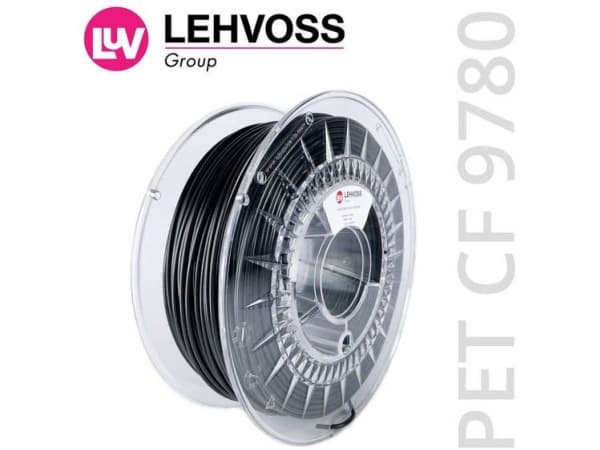 Lehvoss PMLE-1003-001 Luvocom 3F CF 9780 Filament PET 1.75 mm 750 g Sort