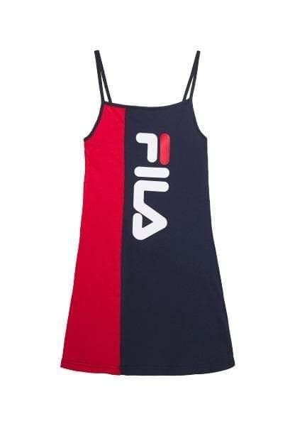 FILA TIEN Spaghetti Strap Kjole - Black iris - True red