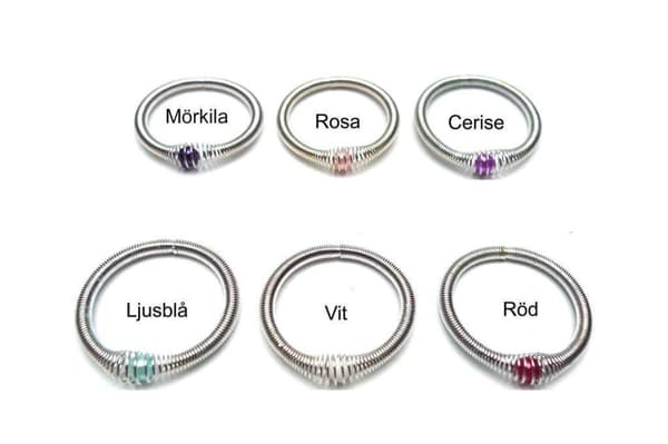 Silverpläterad ring cerise pärla