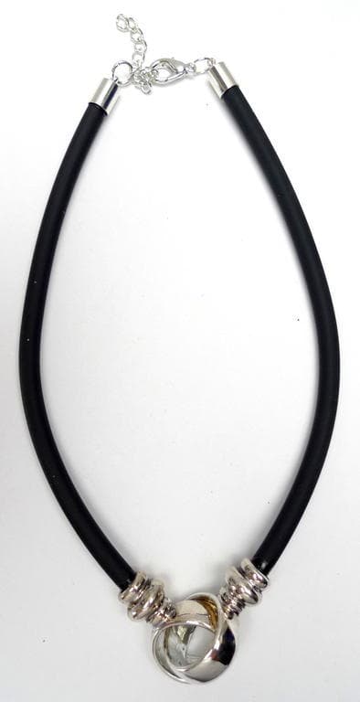 Halsband gummi & ringar reglerbar längd