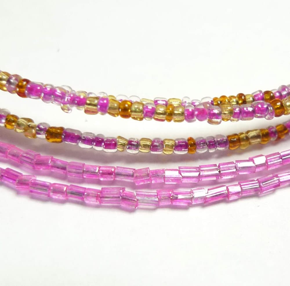 Halsband 5 rader pärlor 42 cm