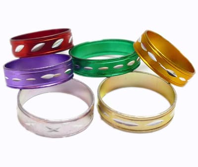 Ringar olika storlekar & färger 6-pack