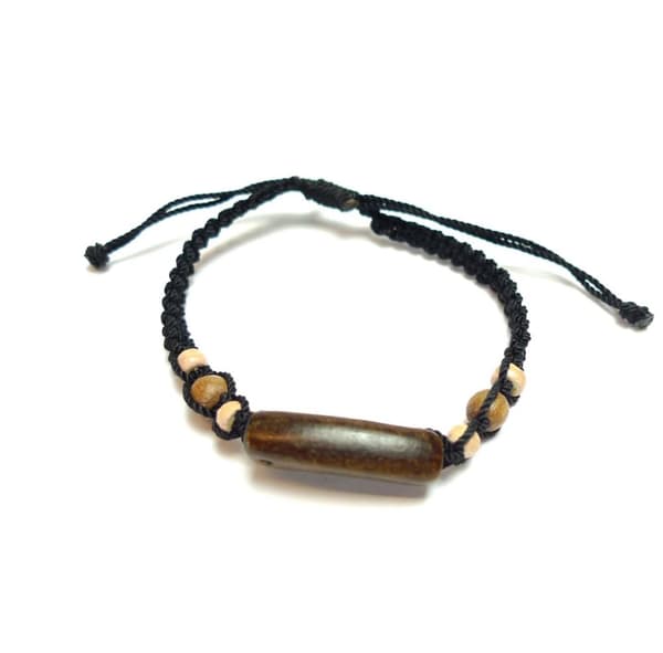 Reglerbart Armband med träpärla