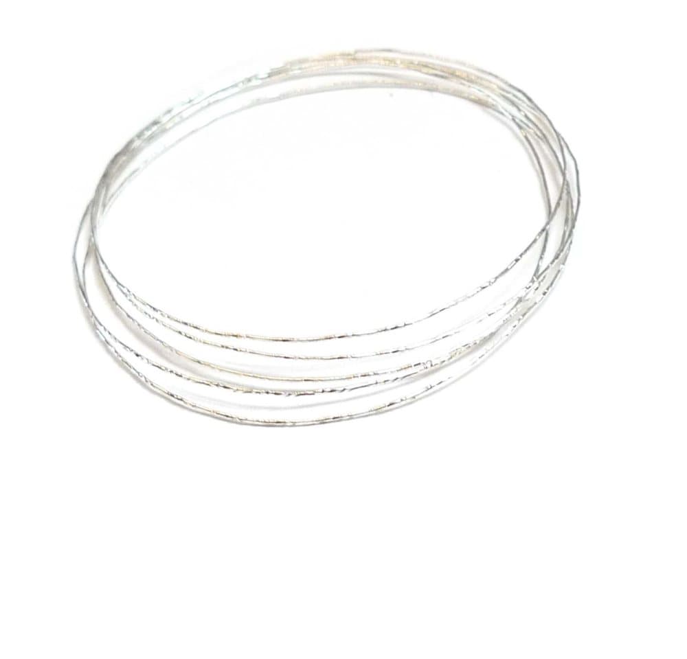 Armringar 5-pack silverpläterade